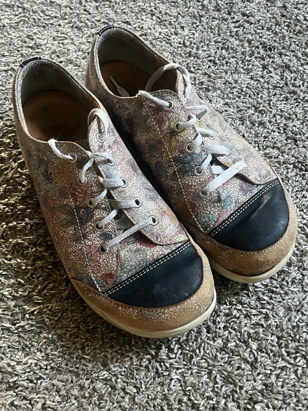 Finn Comfort Ikebukuro Shoes Womens 7.5-8 US Lace Up Multi Atoll Verano Nubuck